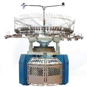 Double feeder interlock computerized jacquard circular knitting machine