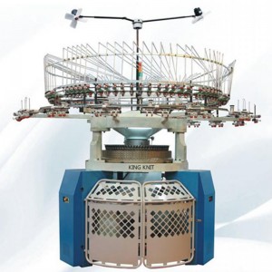 Fully computerized rib double jersey jacquard circular knitting machine