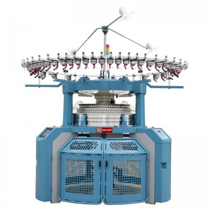 Fully computerized interlock rib circular knitting machine